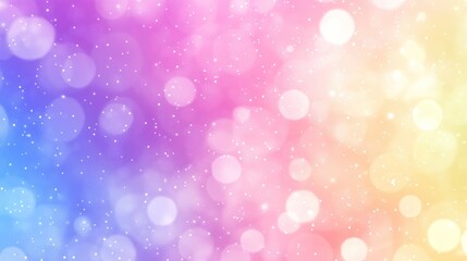 Obraz premium Abstract vibrant pastel bokeh background with soft, blurred circles and shimmering sparkles.