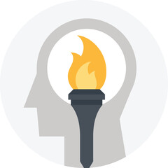 motivation flat web icon concept