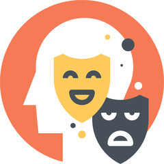 emotions flat web icon concept