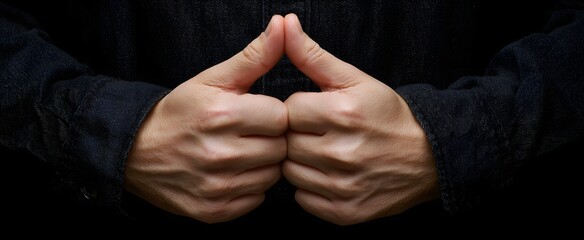 The crossed fingers behind the back hold silent hope and hidden secrets tightly.