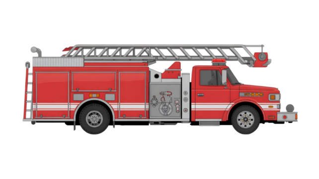 Firefight on a white and transparent background 