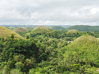 Stunning views of Chocolate Hills. Beautiful landmark