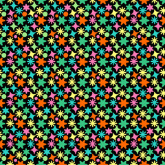 Colorful Stars Seamless Repeat
