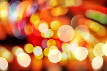 Abstract Christmas lights background, abstract bokeh background with vibrant colorful  blur lights, perfect for festive celebrations