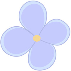 Blue Pastel Flower
