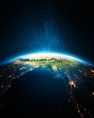 Asia at night