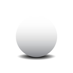 white sphere on white background