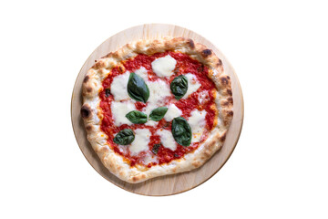 Traditional Neapolitan Margherita Pizza PNG with Transparent Background