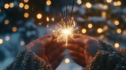 Enchanting Sparklers Illuminating the Night