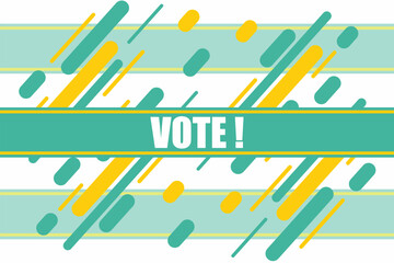 Vector banner. Megaphone with vote speech bubble. Loudspeaker. Banner for business, marketing. Banner design vector illustration.