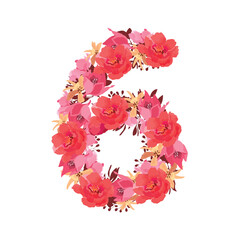 Vector flower number 6