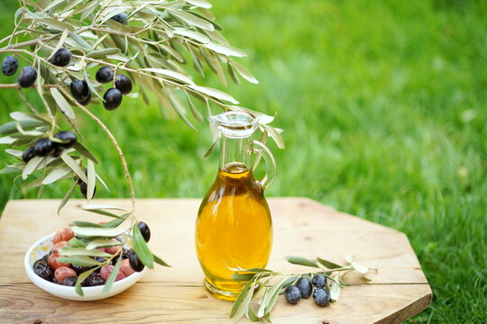 Olive oil and olives