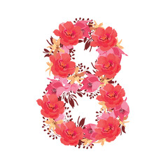 Vector flower number 8