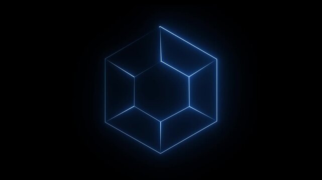 glowing neon Diamond Icon With Electric Texture Fx Animation. 4k animation of an electric textured jewel diamond icon.