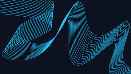 Elegant Blue Flowing Twisted Wave Line Abstract Background for Digital Art, Minimal Branding, and Modern Visual Layouts