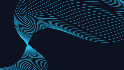 Smooth Blue Organic Wave Flow Line Abstract Background for Digital Branding, Creative Art, and Modern Templates