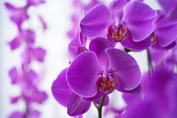Fototapeta premium Vibrant Purple Orchid Flower Close-Up with Elegant Petals