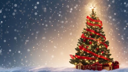 christmas tree with gifts