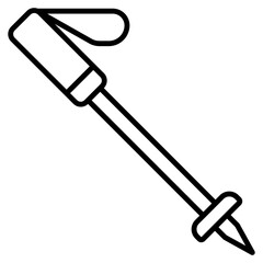 Hiking Stick outline icon