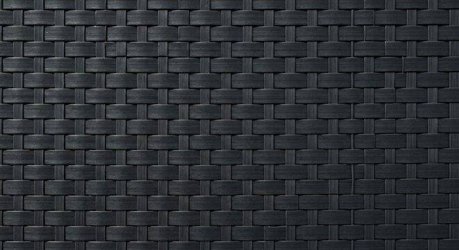 Dark charcoal gray woven material tight basket weave pattern textured surface