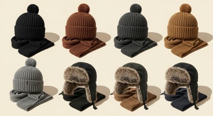 Cozy winter hats and scarves for cold weather comfort