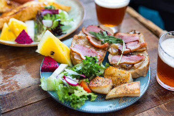 All day breakfast with eggs and bacon