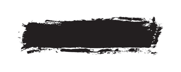 A collection of bold black grunge brush stroke set with rough textures, smudged paint effects, dry-brush edges, and hand-painted ink lines