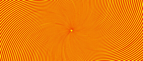 Dynamic spiral pattern with vibrant red and yellow lines for eye catching designs and creative projects