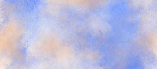 blue and orange watercolor texture with color splash. light blue soft colorful backdrop. watercolor paint art background.	