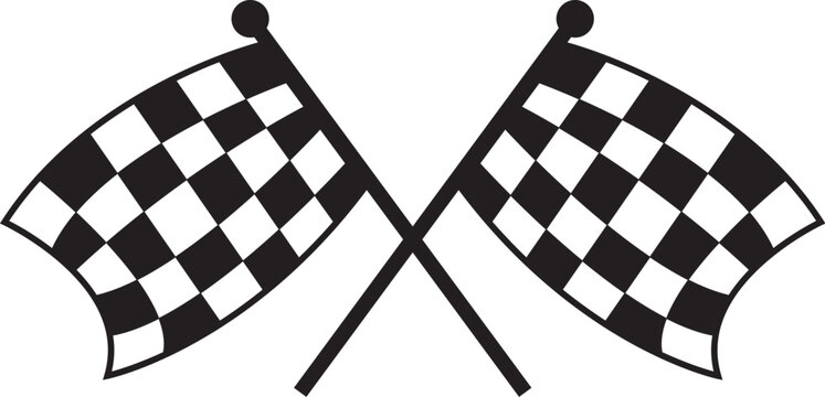 double checkered race flags finish line flag formula1 championship vector file