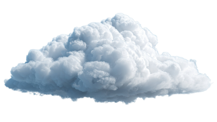 A single soft white cloud floats gently with smooth edges creating a light airy visual form on white background
