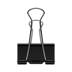 Professional metal binder clip for secure document management, an essential office supply for organizing important papers and files with a strong grip