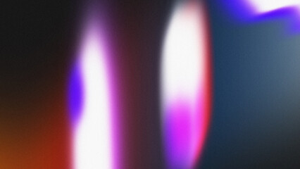 Abstract blurred light leak background with film grain