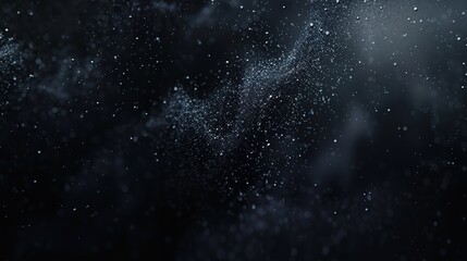 Naklejka premium Dark Mysterious Particles: Eerie Glowing Dust in Shadowy Motion – Abstract Gothic Background for Horror, Fantasy, or Dark-Themed Projects