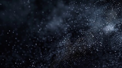 Obraz premium Dark Mysterious Particles: Eerie Glowing Dust in Shadowy Motion – Abstract Gothic Background for Horror, Fantasy, or Dark-Themed Projects