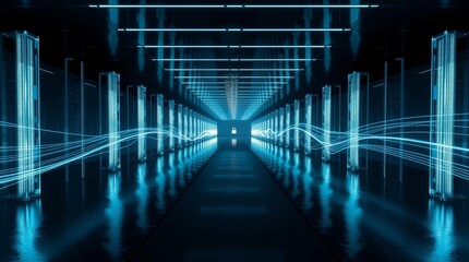 Interoperable digital government corridor background for data exchange and integration slides