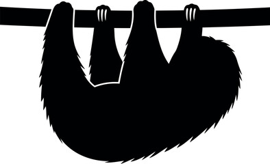 Hanging sloth silhouette © MDSafwan