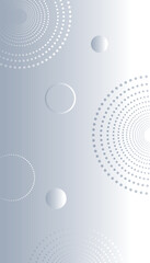 White and gray abstract circular background