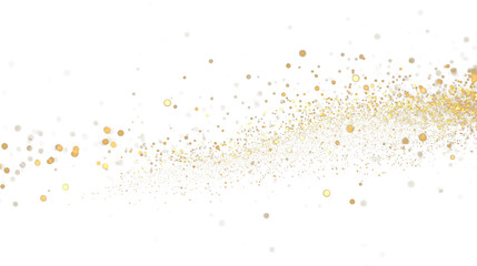 Gold Sparkle Wave On Transparent Background