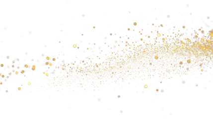 Gold Sparkle Wave On Transparent Background