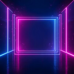Neon Tunnel Digital Room