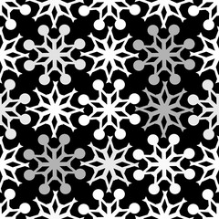 Vector - Snow flakes seamless pattern, colored template.