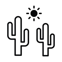 Cactus Vector icon which can easily modify or edit