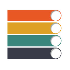 Obraz premium Four Step Infographic Diagram — Minimal Flat Design Workflow Template