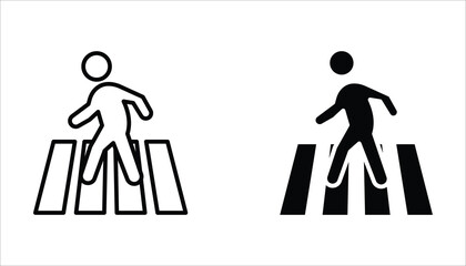 pedestrian icon set, of vector icons isolated on a white background.