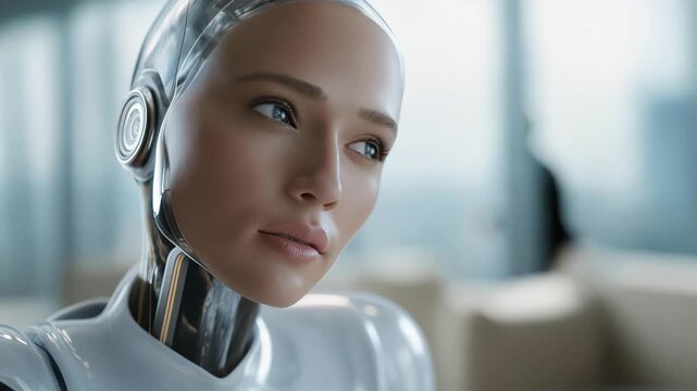 Researchers observing neural networks simulating empathy through expressive facial models, symbolizing emotional AI research, human-machine connection, and deep learning innovation. cinematic color