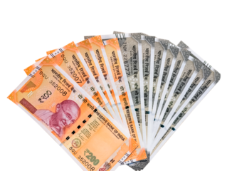 Indian bank notes currency bill png transparent background