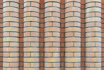 Mur ancien en briques curvilignes, Paris, France