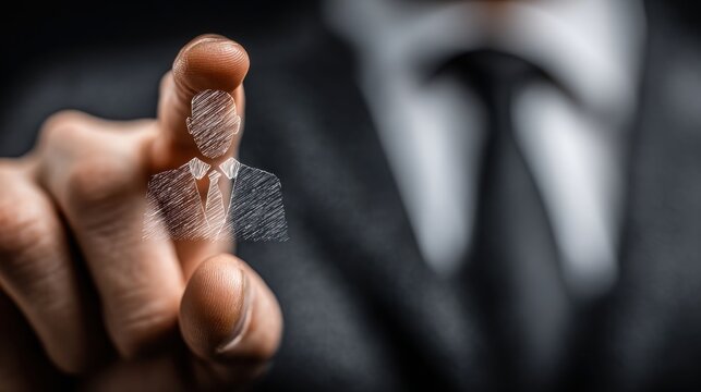 Building a strong individual presence for success, businessman adding the last wood block to the group for new business opportunities and recognition
