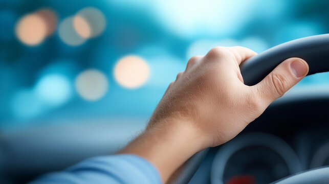 Driver education programs focused on defocused safety awareness, faceless training concept, prevention visualization detail, blurred educational background, safety concept, awarene